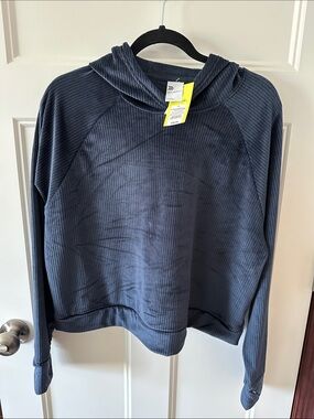 Cozy Ribbed Hoodie - Slate Blue